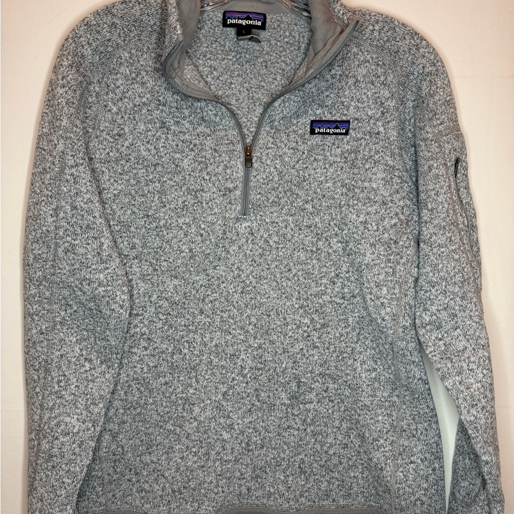 Patagonia Better Sweater 1/4 Zip Pullover Gray Fleece Women’s L